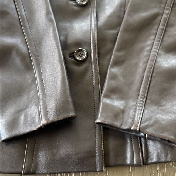 AVANTI NEW YORK Women’s Dark Brown Leather Jacket Coat Classic Versatile Size M - Picture 14 of 14